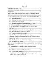 Tình hình công tác kế hoạch và đầu tư của công ty cổ phần thiên phúc