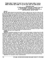 Trầm cảm, ý định tự sát và lo âu ở sinh viên y khoa miền trung Việt Nam: Tỷ lệ và các yếu tố liên quan