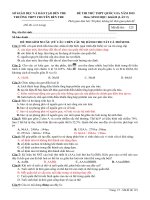 Đề thi và đáp án thi thử  THPT quốc gia môn sinh học có đáp án tham khảo (1)