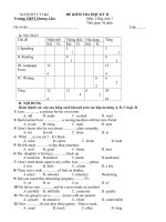 ĐỀ THI HOC KI II CÓ MA TRẬN - ĐÁP ÁN