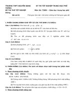 ĐỀ THI THỬ SỐ 1 TN 2011