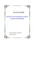 Luận văn tốt nghiệp  Đánh giá chất lượng Dịch vụ tại The Nam Hai resort