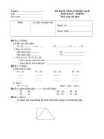 Đề Kiểm tra cuối Học kỳ II_Toán lớp 1_1