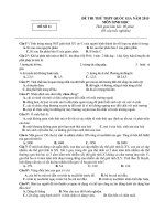Đề thi và đáp án thi thử  THPT quốc gia môn sinh học có đáp án tham khảo (14)