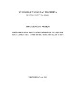 PHƯƠNG PHÁP GIẢNG DẠY VẤN ĐỀ BIẾN ĐỔI KHÍ HẬU GIÚP HỌC SINH NÂNG CAO NHẬN THỨC  VỀ MÔI TRƯỜNG TRONG MÔN ĐỊA LÝ  12 THPT