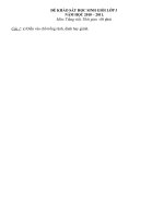 Đề chọn học sinh giỏi lóp 3 môn Tiếng Việt