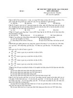 Đề thi và đáp án thi thử  THPT quốc gia môn sinh học có đáp án tham khảo (4)