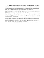 ÔN TẬP TUYỂN 10 - DẠNG GT LẬP PT