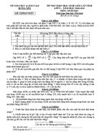 Đề thi HSG tỉnh Hưng Yên - Sinh 9