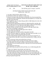 Ke hoạch NGLL tháng 1&2/ 2011