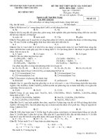 Đề thi và đáp án tham khảo thi thử THPT quốc gia môn hoá  (1)