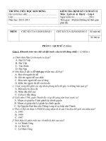 Đề kiểm tra Lịch sử & Địa lý lớp 4