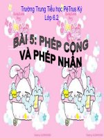 Giáo án bồi dưỡng thao giảng số học 6 bài Phép cộng và phép nhân tham khảo (1)