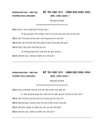 ĐỀ THI VÀ ĐÁP ÁN hkII CN 7