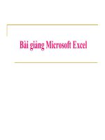bài giảng nghề excel