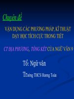 Chuyên đề: Thực hiện CT địa phương Ngữ văn 9