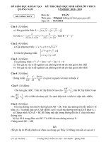 Đề thi HSG lớp 9 năm học 2010 - 2011