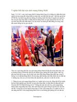 ý nghĩa thời đại của Cách mạng Tháng Mười Nga