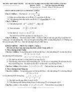 ĐỀ THI THƯ TỐT NGHIỆP TOÁN-ĐÁP AN