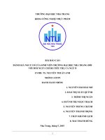 ĐÁNH GIÁ NGUY CƠ CỦA SINH VIÊN TRƯỜNG ĐẠI HỌC NHA TRANG ĐỐI VỚI MỐI NGUY CHÌ DO TIÊU THỤ CÁ NGỪ Ồ