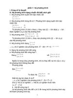 Hệ phương trình cơ bản và ôn thi đại học