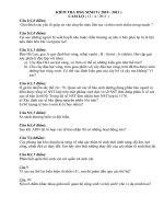 Đề HSG Sinh 9 Cam Lộ (2011)