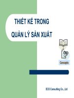 Hoạt động thiết kế trong quản lý sản xuất