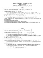 BỘ ĐỀ ÔN THI HK2 MÔN TOÁN 2011