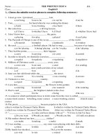 THE SECOND TERM TEST+ ĐÁP ÁN