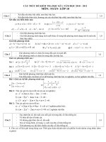 ĐỀ CƯƠNG ÔN TẬP HKII ( theo cấu trúc đề thi)