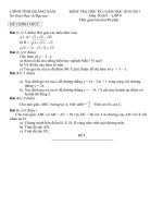 ĐỀ THI HỌC KÌ I TOÁN 9 - 2010-2011