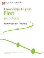 First for Schools Handbook for Teachers Nov 2010