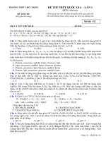 Đề thi và đáp án tham khảo thi thử THPT quốc gia môn hoá  (16)