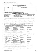 de thi hoc ki II co dap an, ma tran