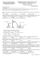 Đề thi và đáp án tham khảo thi thử THPT quốc gia môn hoá  (8)