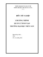 Đồ án chương trình quản lý đào tạo của trường đại học thủy sản nha trang