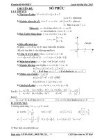 chuyên đề số phức luyện thi 2015 – GV lê bá bảo