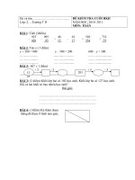 Đề thi lớp 2 CUỐI HỌC KÌ 2 năm 2011
