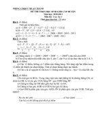 Đề thi học sinh giỏi cấp huyện năm 2011