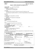 Tuần 33 - Tiết 63 - Nồng độ dung dịch