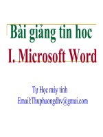 Bài giảng tin hoc cơ bản