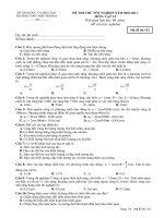 Đề thi thử tốt nghiệp Vật lí Năm 2010-2011