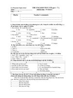 KIỂM TRA TIẾT 71