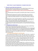 PHÂN TÍCH VÀ QUYẾT ĐỊNH ĐẦU TƯ KHOẢN PHẢI THU