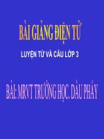 LT&C T6 MRVT: TRƯỜNG HỌC. DẤU PHẨY
