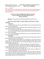 Báo cáo kết quả hoạt động giáo dục với đoàn thanh tra toàn diện phòng GD&ĐT Phước Sơn