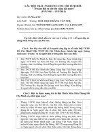 ĐÁP ÁN CUỘC THI TÌM HIỂU CUỘC THI TÌM HIỂU 70 NĂM ĐỘI TA LỚN LÊN CÙNG ĐẤT NƯỚC