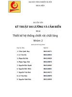 Bài tập lớn: Thiết kế hệ thống chiết rót chất lỏng