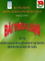 đường lối xây dựng nền kinh tế thị trường định hướng xã hội chủ nghĩa