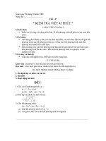 KIỂM TRA 1 TIẾT ĐS 10 CB- CHƯƠNG IV